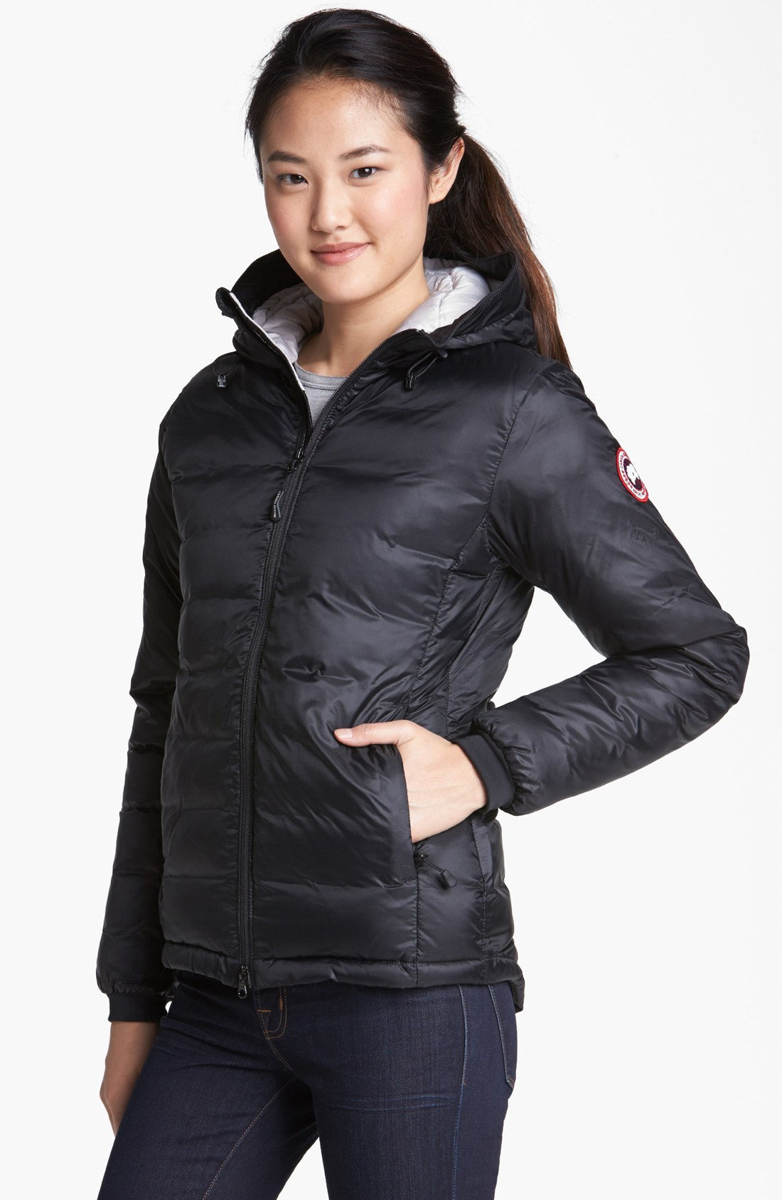 Canada Goose Camp Hooded Down Jacket in Black | Lyst