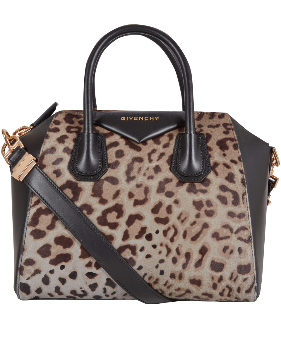 Lyst - Givenchy Small Grey Leopard Print Antigona Tote Bag in Gray