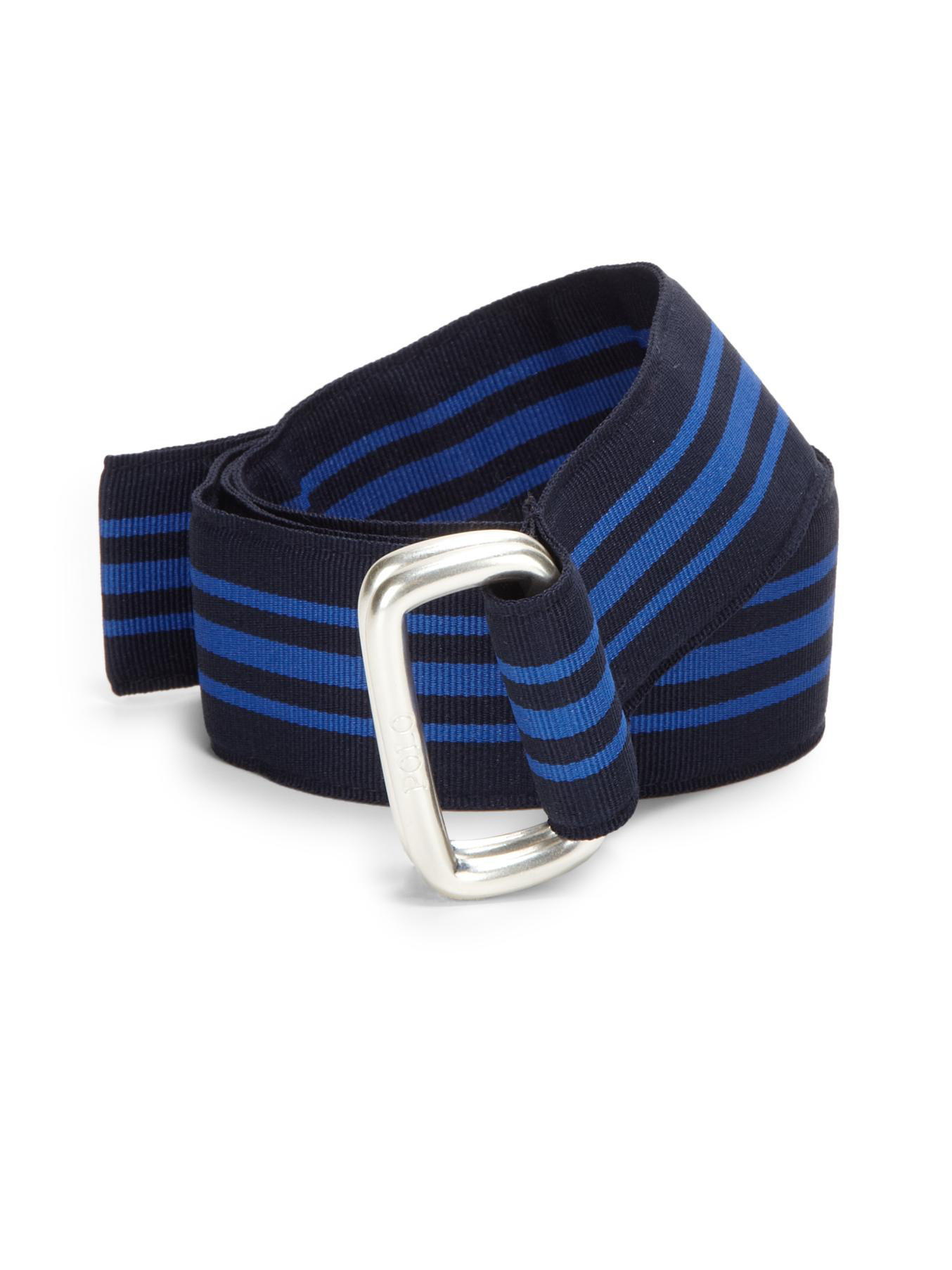 Polo Ralph Lauren Stripe Ribbon Belt in Blue for Men | Lyst