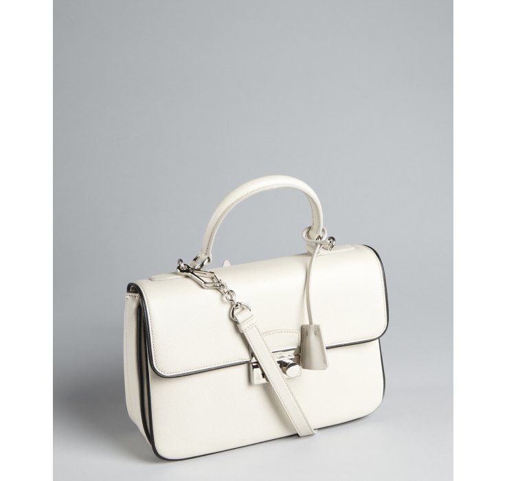 prada ivory leather handbag  