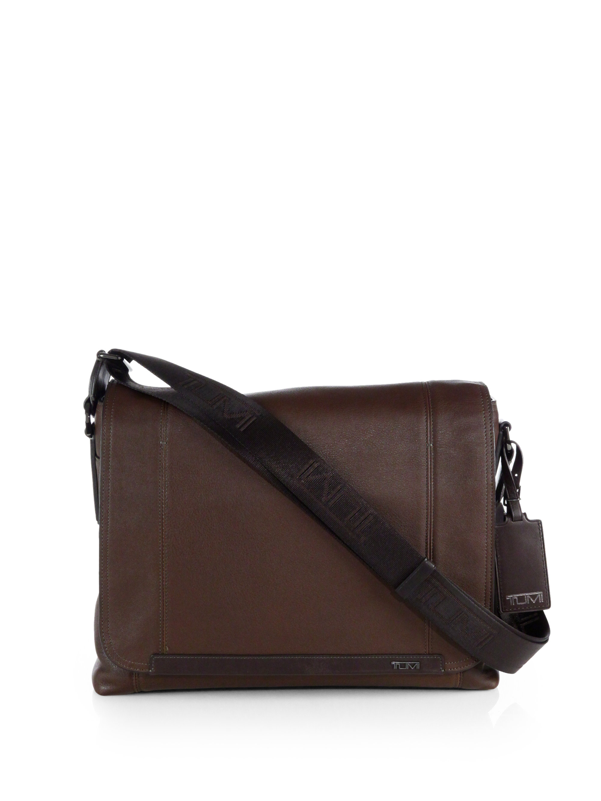 tumi messenger bag leather