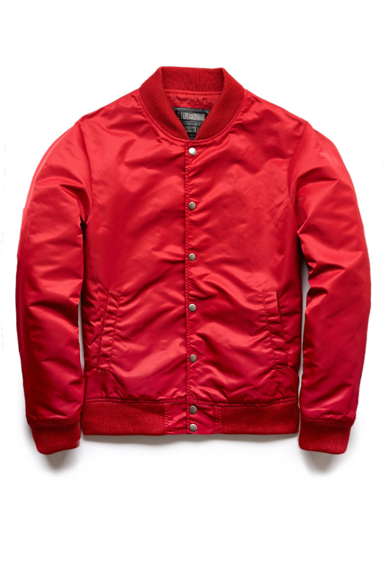 red bomber jacket forever 21