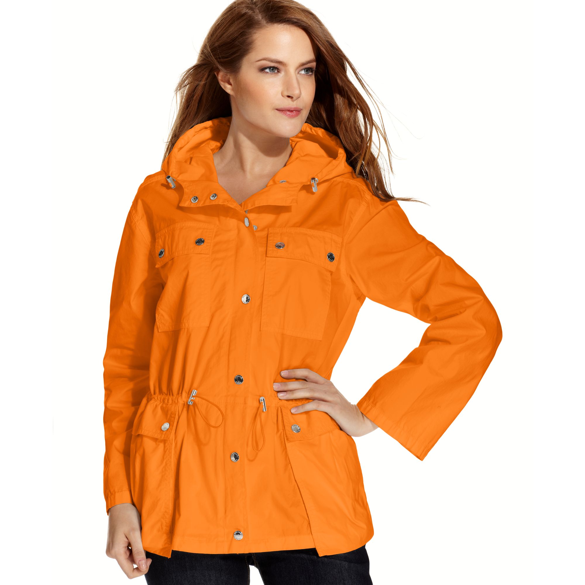 michael kors jacket hooded drawstring anorak