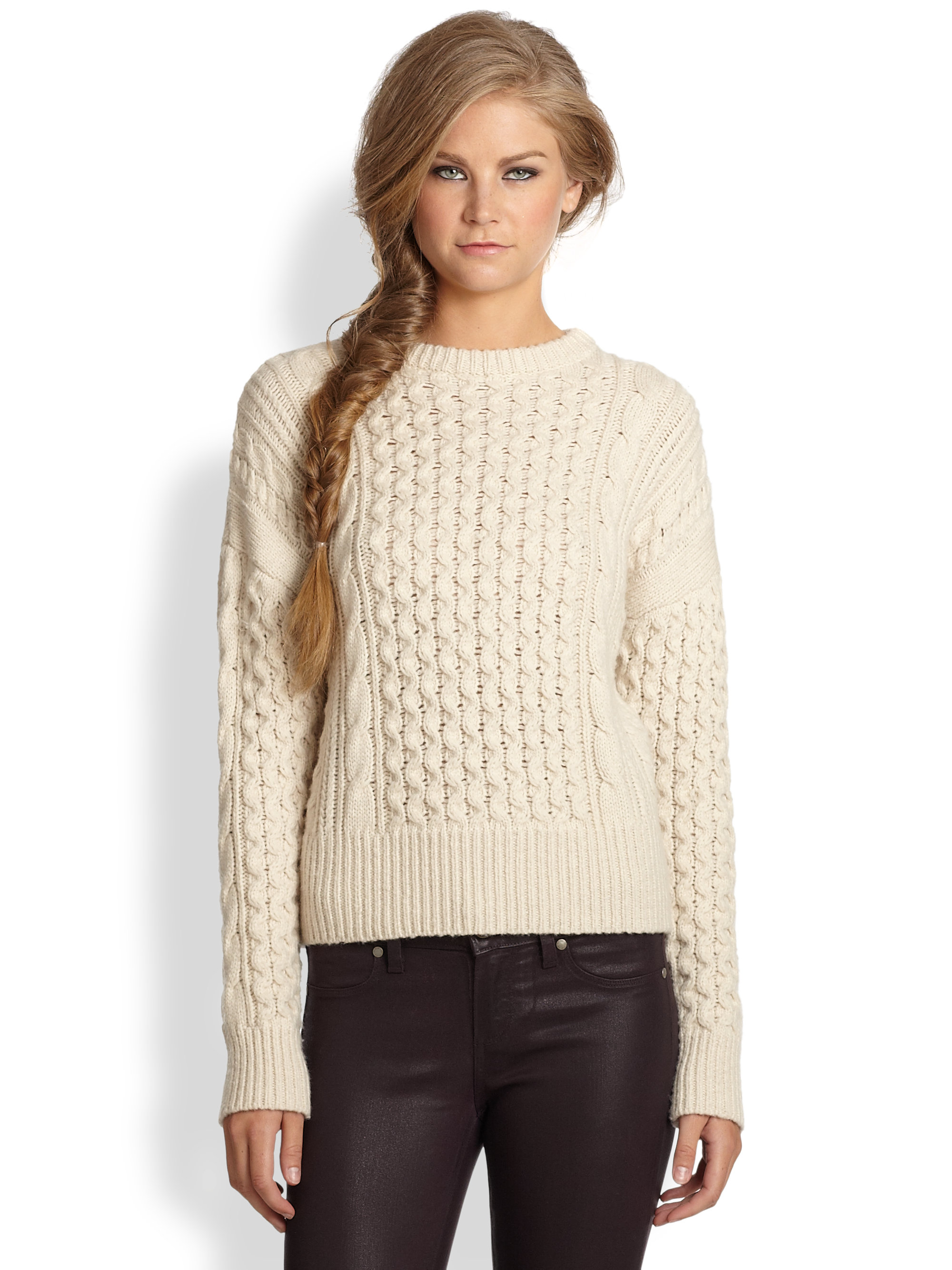 rebecca taylor cable knit sweater