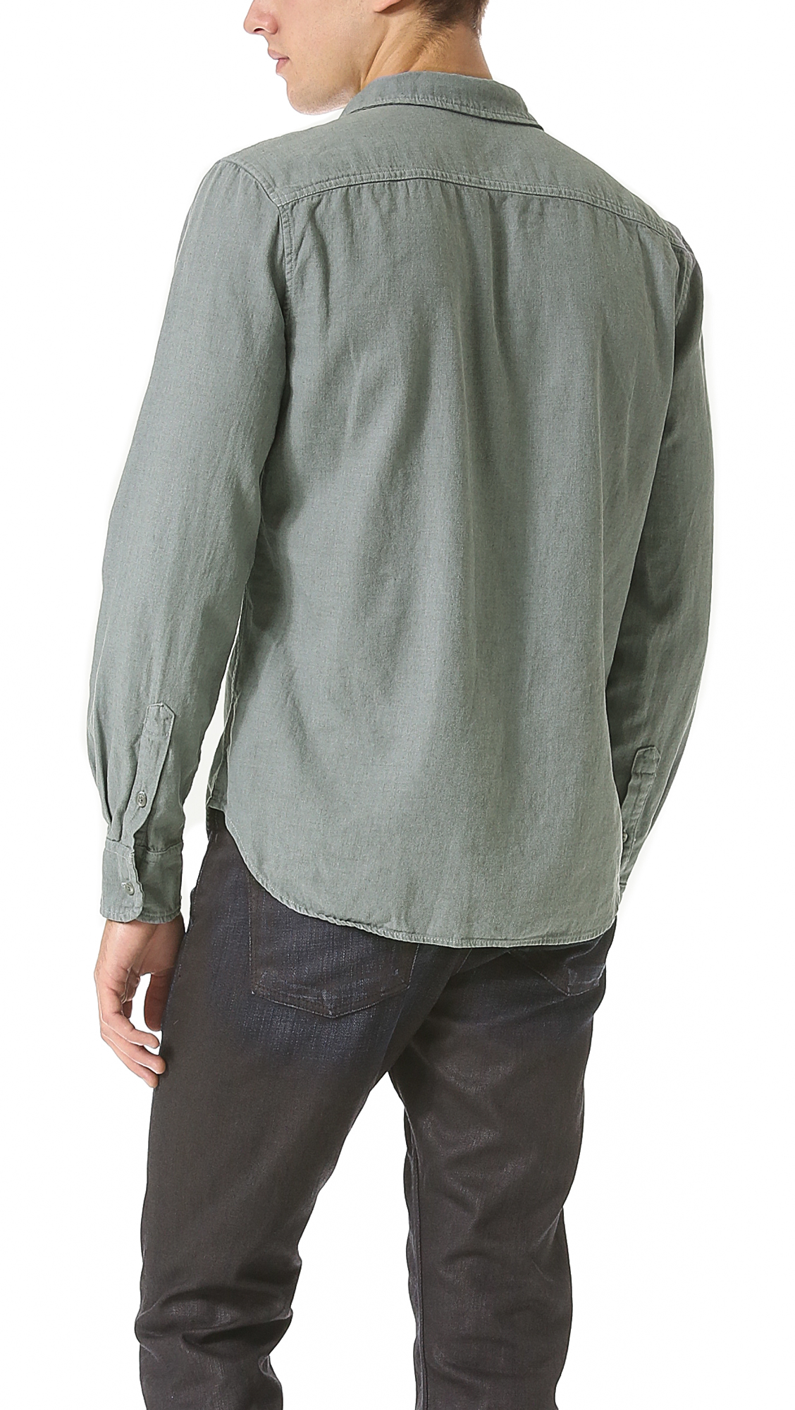 khaki flannel shirt