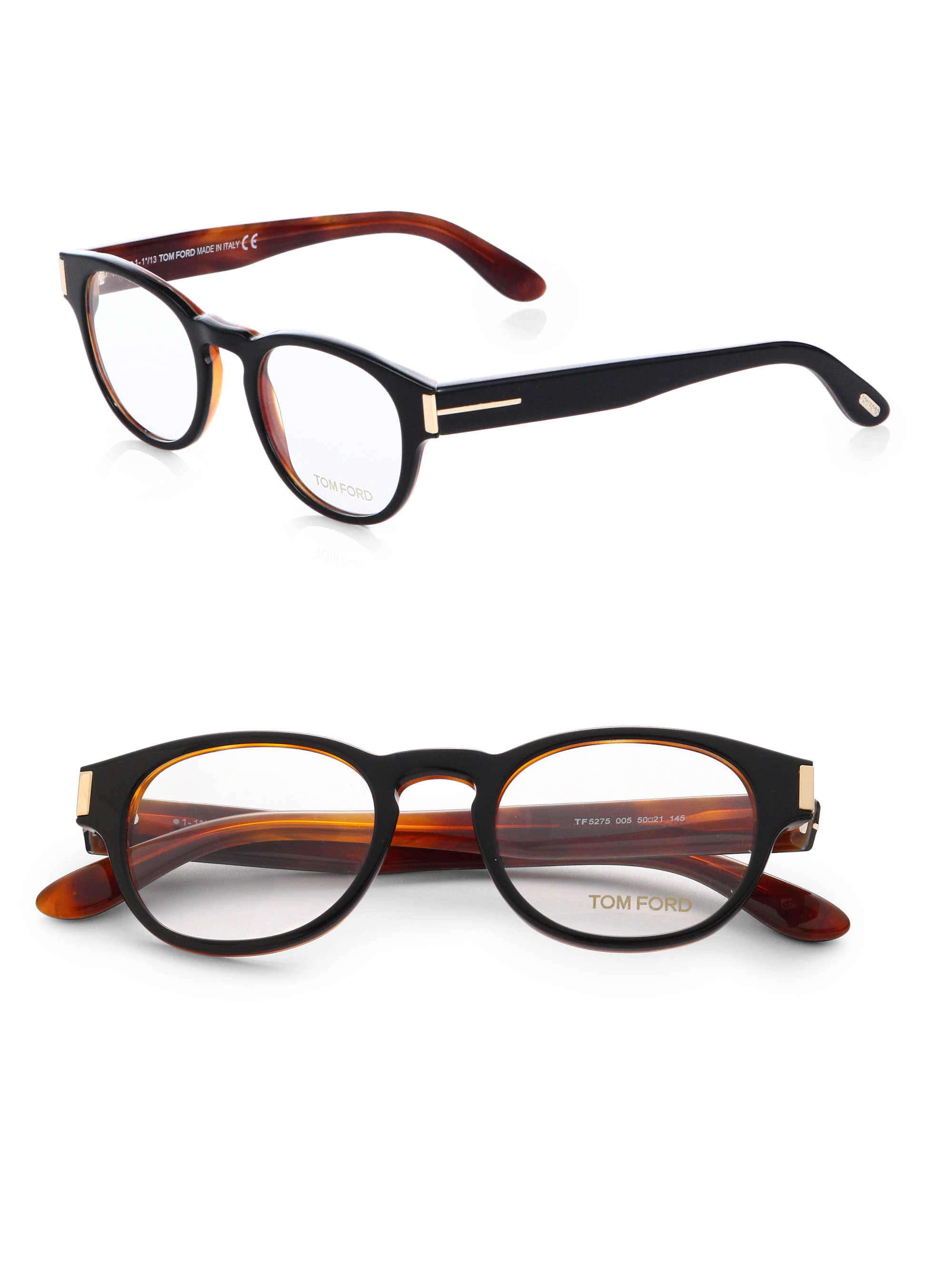 Tom ford Round Eyeglasses in Black Lyst