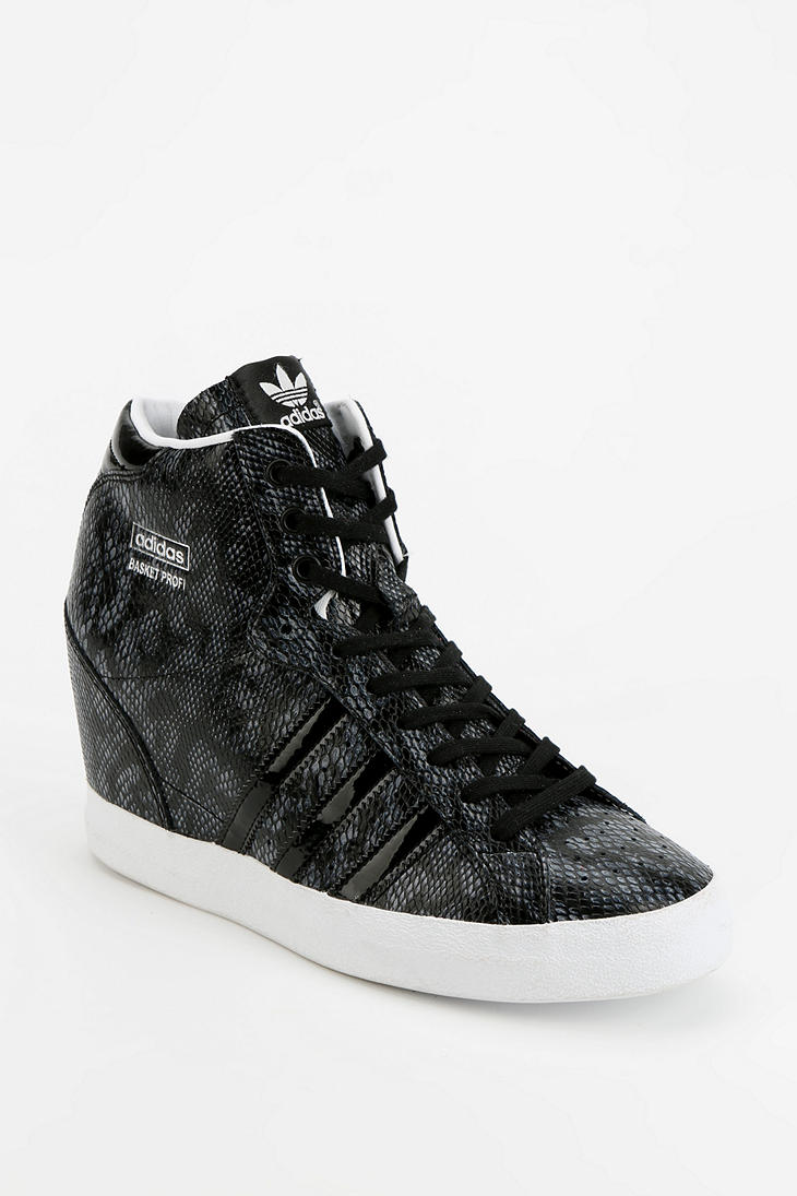black snakeskin wedge sneakers