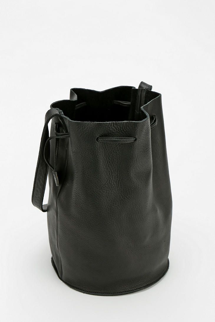 baggu round leather bag