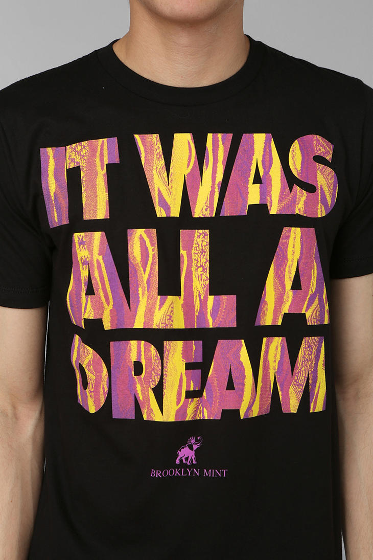 Urban Outfitters Biggie It Was All A Dream Tee in Black for Men - Lyst
