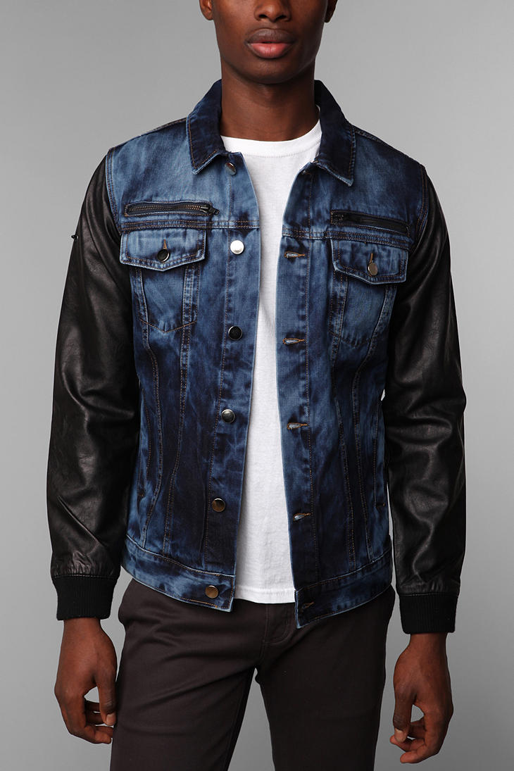 urban outfitters jean jacket mens