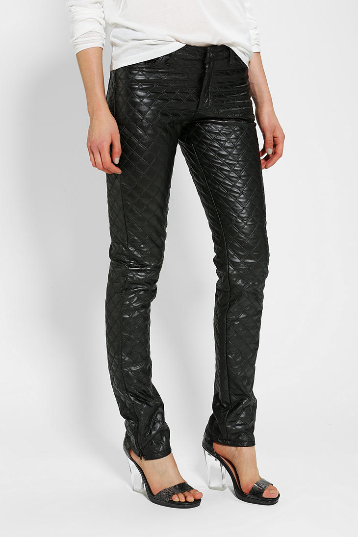 Urban Outfitters Bycorpus Quilted Vegan Leather Pant in Black - Lyst