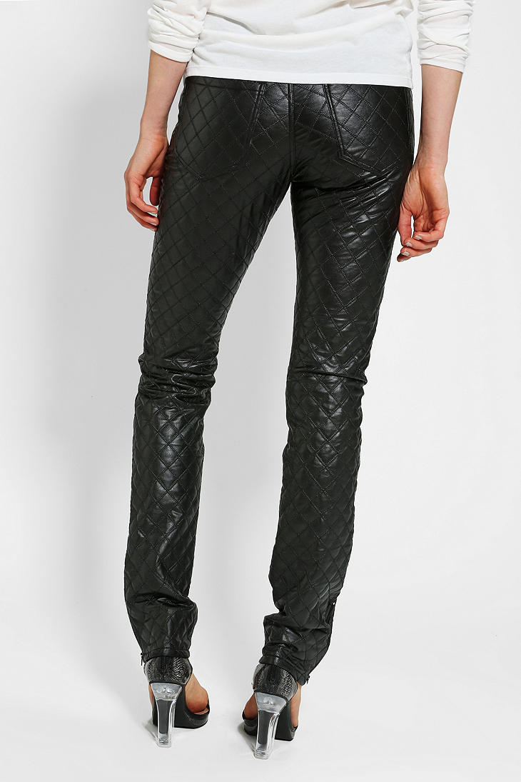 Urban Outfitters Bycorpus Quilted Vegan Leather Pant in Black - Lyst