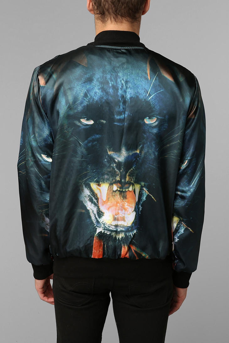 Urban Outfitters Civil Panther Bomber Jacket in Black for Men - Lyst