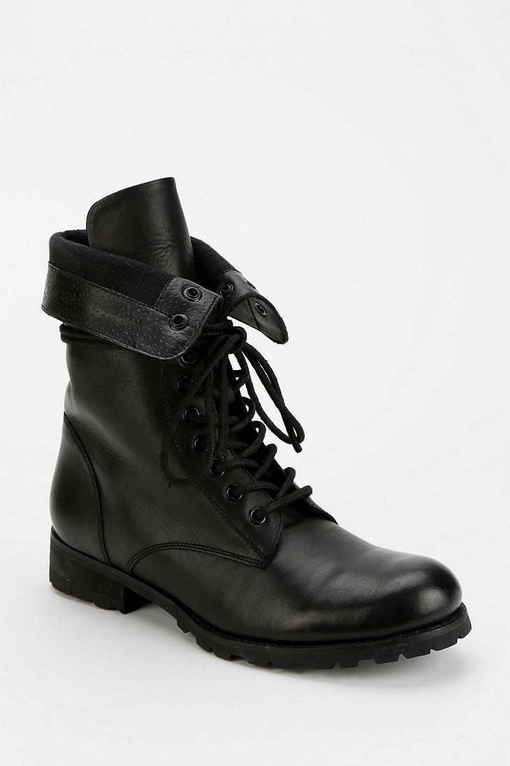 fold over leather boots
