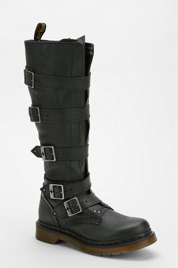 Urban Outfitters Dr Martens Phina Bucklestrap Boot in Black | Lyst