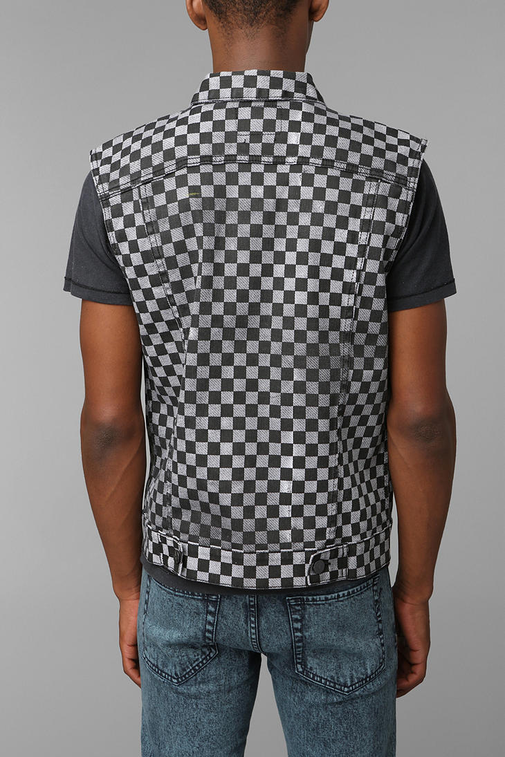 Lyst Urban Outfitters Kc By Kill City Checkered Vest in Black for Men