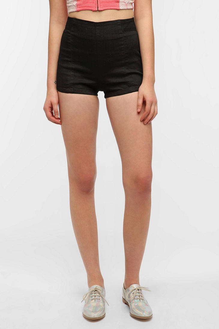 Urban Outfitters Kimchi Blue Scallop Embroidered Lace Shorts Black M RRP £45