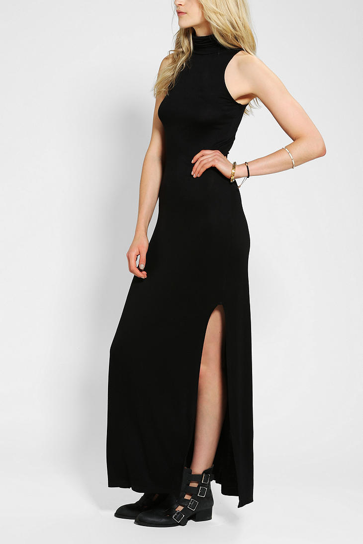 Urban Outfitters Sparkle Fade Sleeveless Turtleneck Maxi Dress in Black |  Lyst