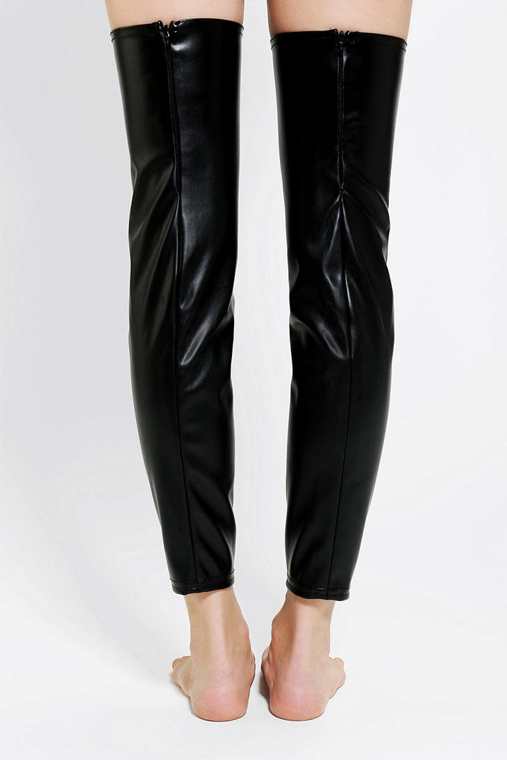 Urban Outfitters Vegan Leather Leg Warmer in Black Lyst