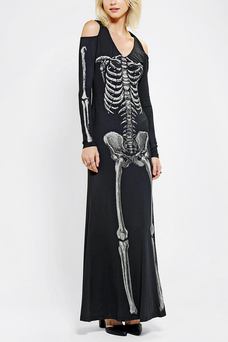Urban Outfitters Lip Service Skeleton Maxi Dress in Black | Lyst
