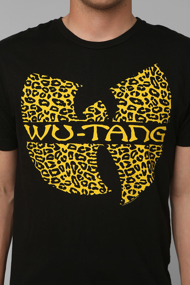 Urban Outfitters Wu Tang Clan Leopard Tee in Black for Men - Lyst