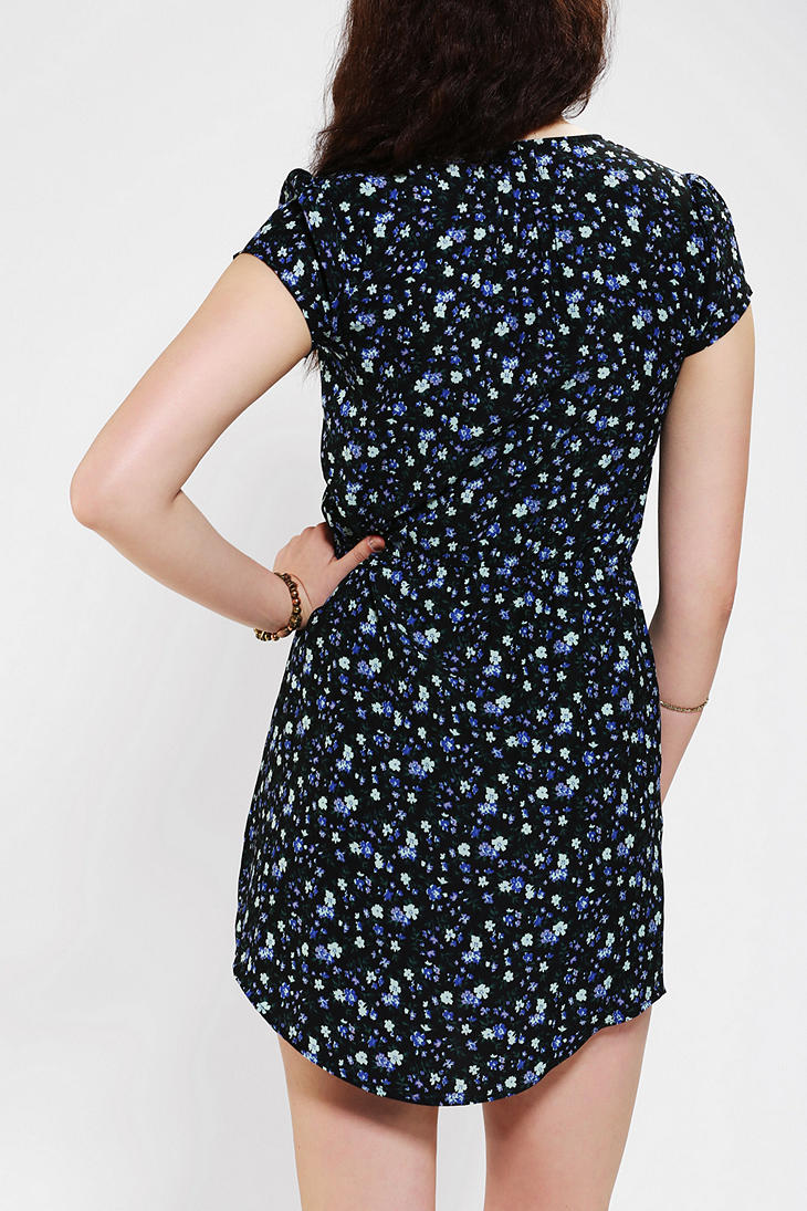 Urban Outfitters Kimchi Blue Silky Sabrina Shirt Dress | Lyst