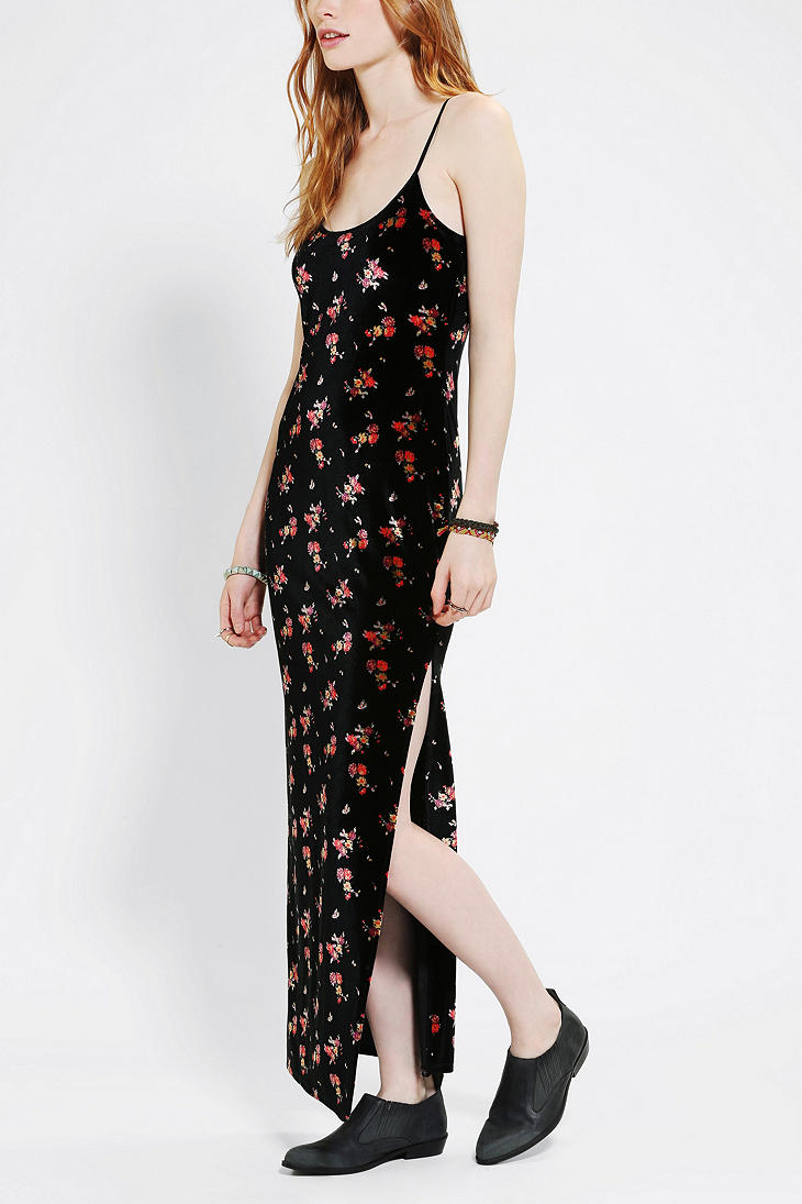 floral maxi slip dress