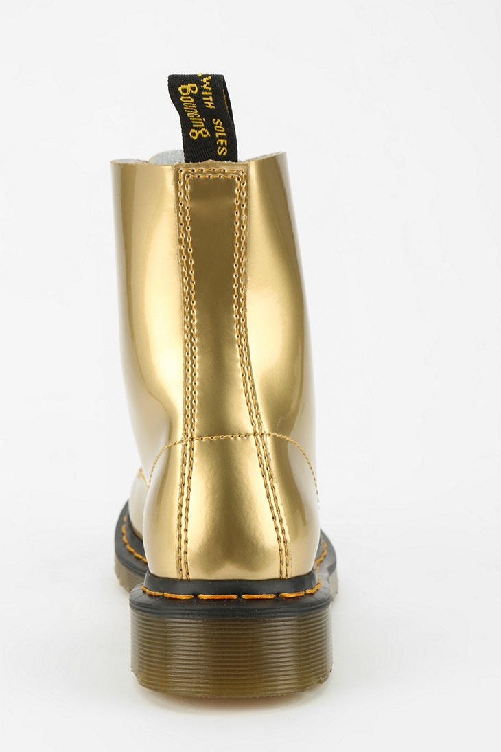 Urban Outfitters Dr Martens Pascal Metallic Patent Leather 8eye Boot - Lyst