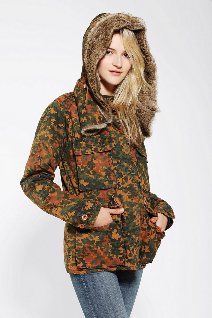Urban outfitters Obey Garrison Camo Jacket Lyst