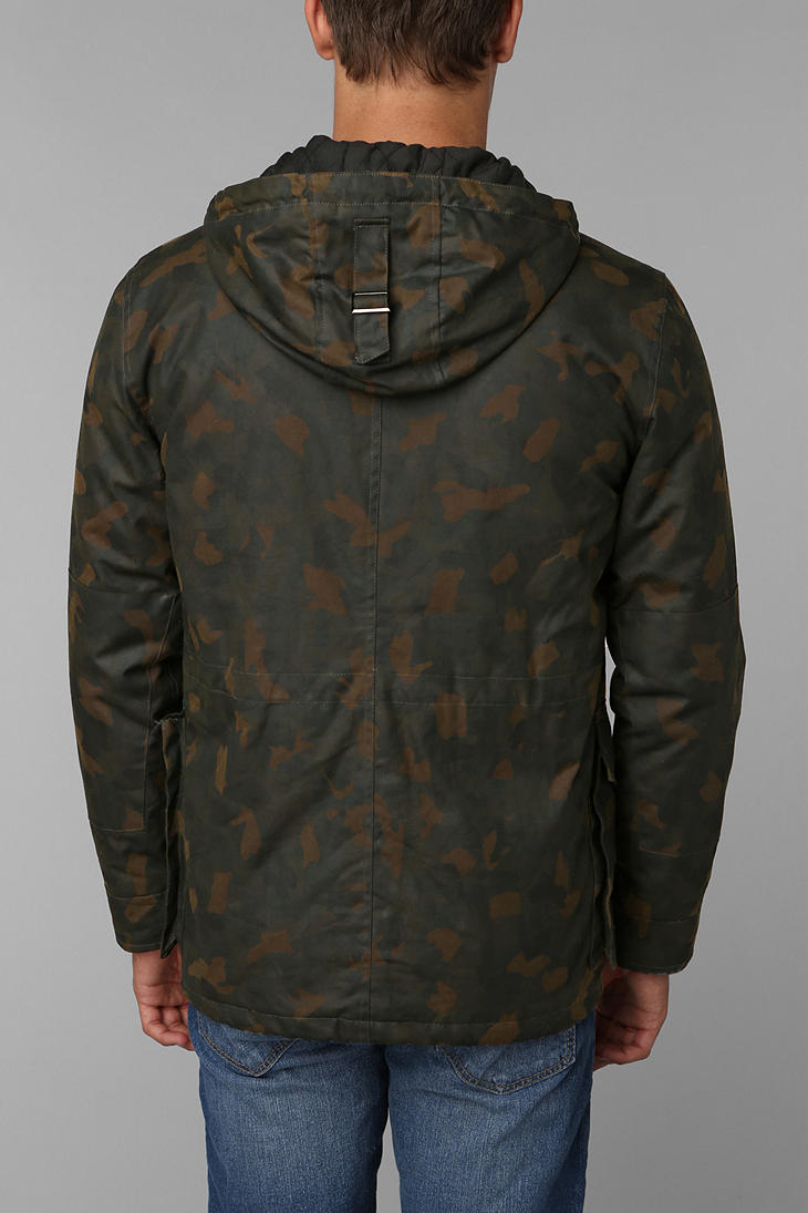 Lyst - Urban Outfitters Shades Of Grey Camo Waxed Jacket in Green for Men