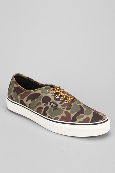 Urban Outfitters Vans Authentic Camo Mens Sneaker in Khaki for Men ...