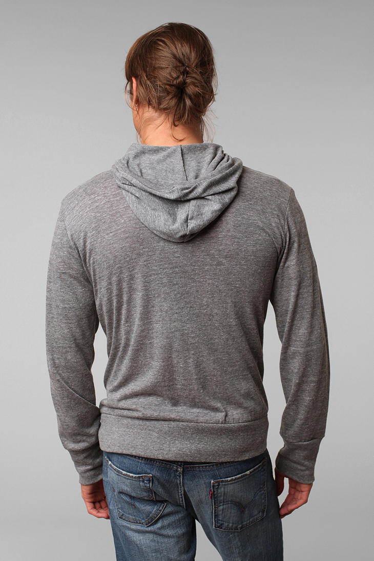 Urban Outfitters Alternative Eco Triblend Zipup Hoodie Sweatshirt in