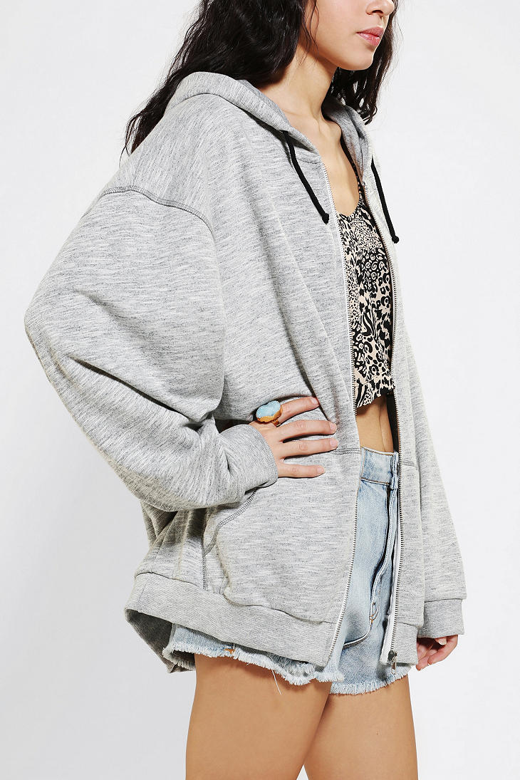 Urban Outfitters Bdg Grinded Oversized Zipup Hoodie ...