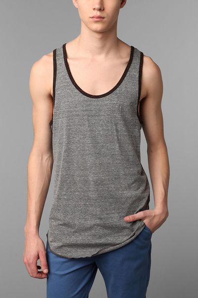 Urban Outfitters Bdg Ringer Tank Top in Gray for Men (GREY) | Lyst