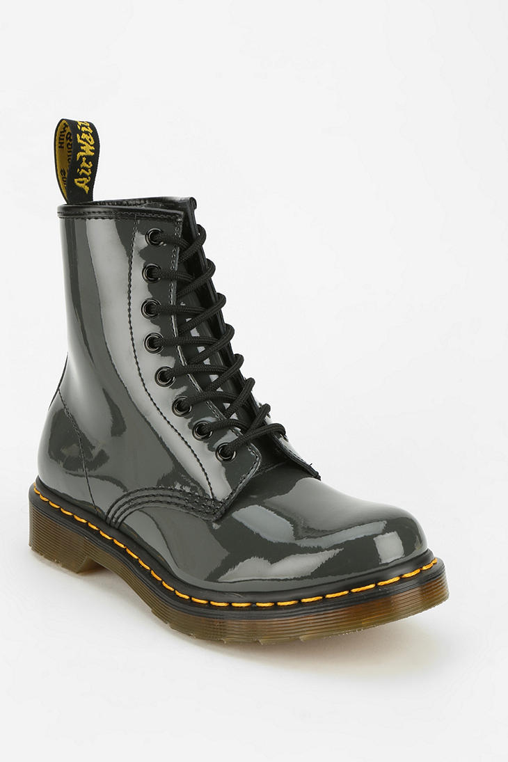 grey patent dr martens