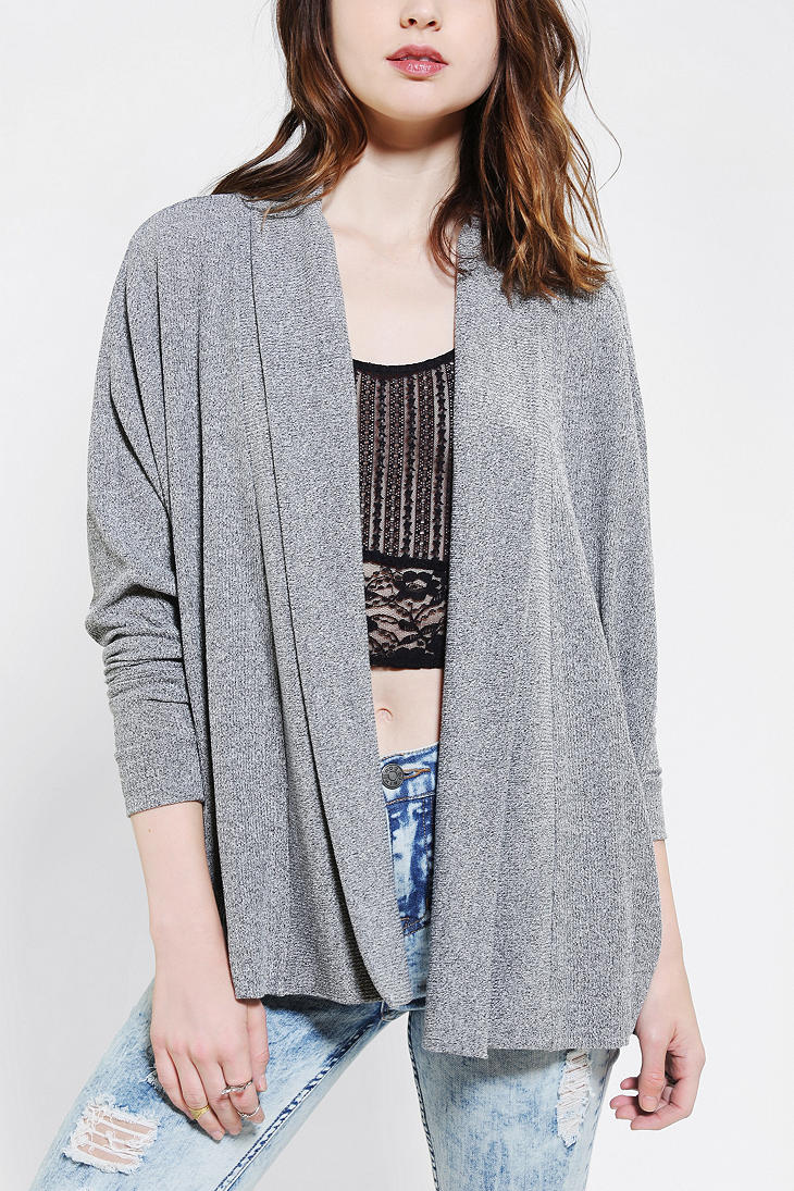 Lyst Urban Outfitters Ecote Batwing Knit Cardigan in Gray