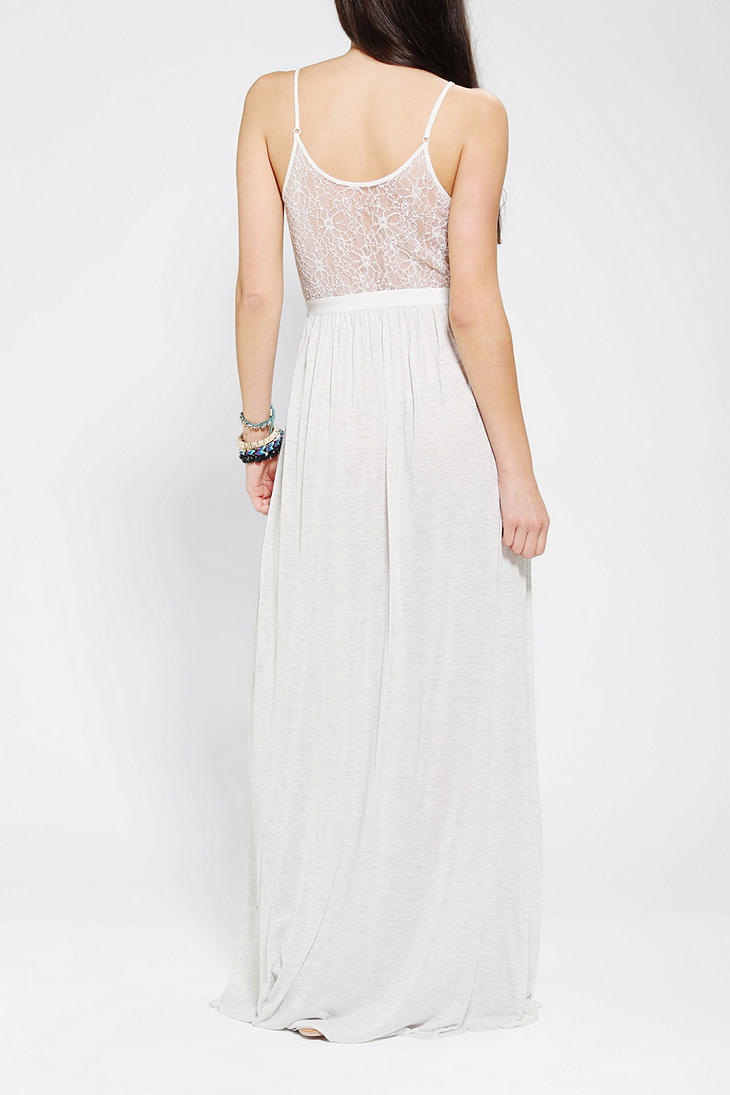 Lyst - Urban Outfitters Willow Lace Top Maxi Dress in White