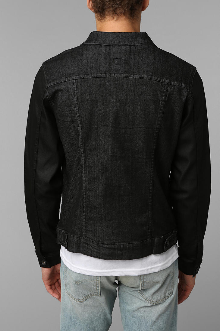 Urban Outfitters Kc By Kill City Contrast Sleeve Denim Jacket in Black for  Men | Lyst