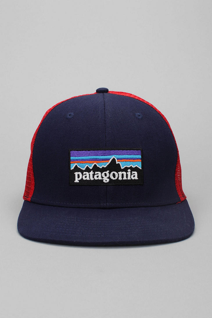 patagonia trucker hat red white blue