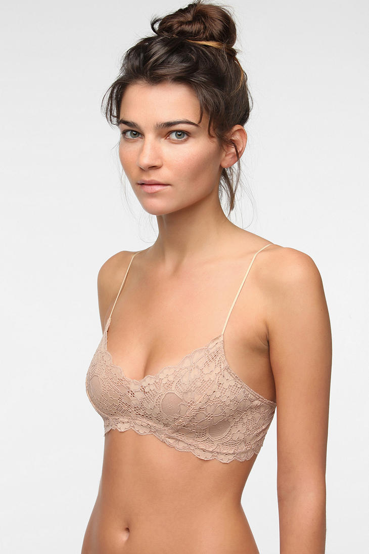 Free Lace Cami Bralette in Natural