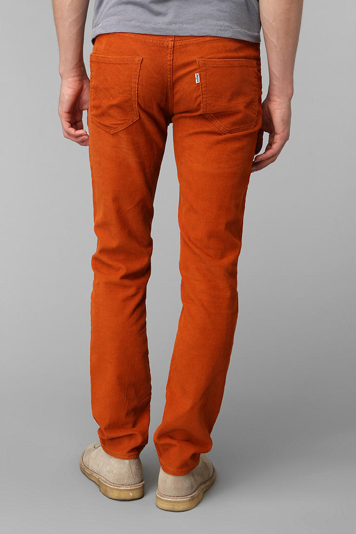 Urban Outfitters Levis 511 Corduroy Pant in Orange for Men - Lyst