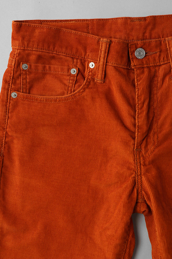 Urban Outfitters Levis 511 Corduroy Pant in Orange for Men - Lyst