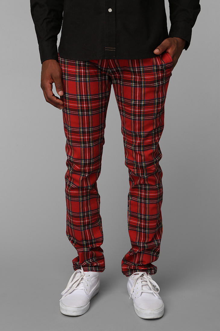 Urban Outfitters Tripp Red Tartan Top Cat Pant for Men | Lyst
