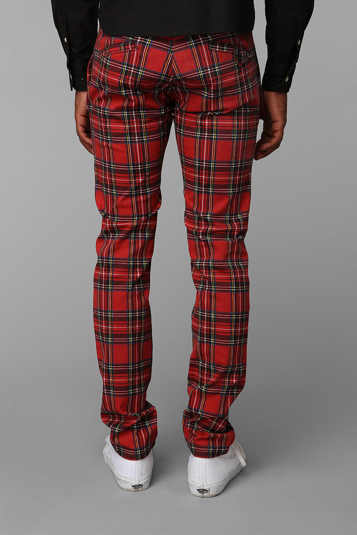 Urban Outfitters Tripp Nyc Red Tartan Top Cat Pant for Men | Lyst