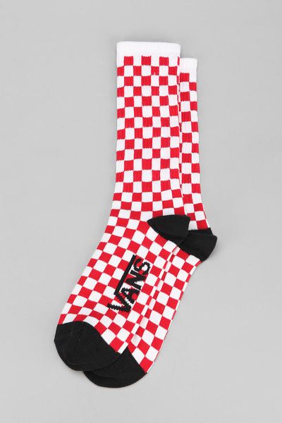 Urban Outfitters Vans Checkerboard Sock in Red for Men | Lyst