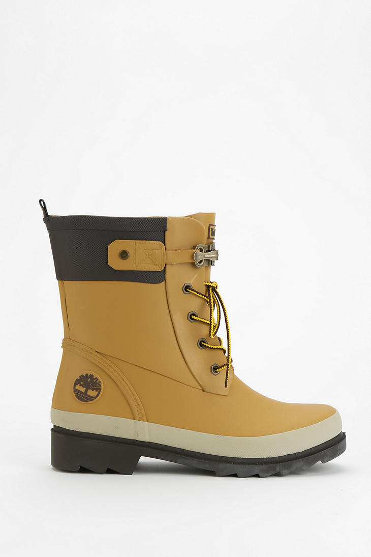Urban Outfitters Timberland Wellington Laceup Rain Boot in Tan (Brown