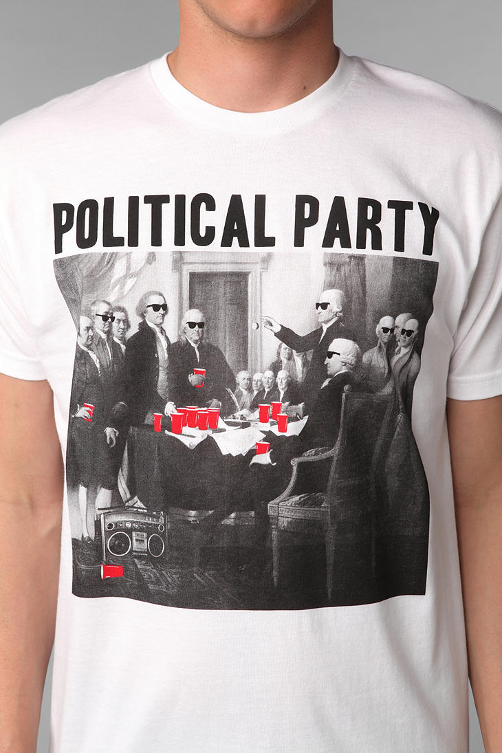 replika Overdreven Omvendt Riot Society Political Party Tee in White for Men | Lyst