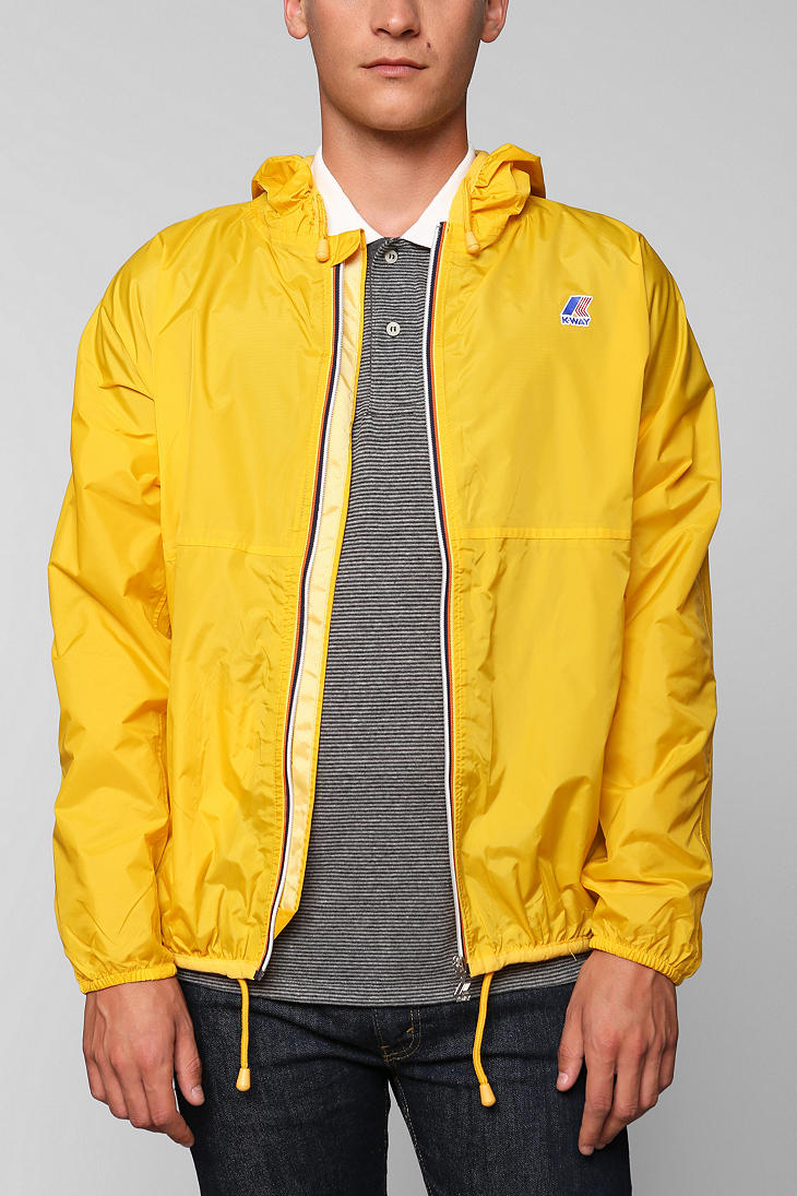 Lyst Urban Outfitters Kway Claude Windbreaker Jacket in Yellow for Men