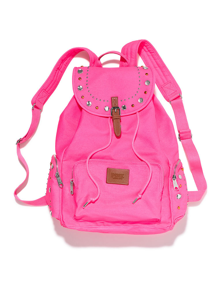Victoria's Secret Backpack in Pink (hot pink with gems) | Lyst