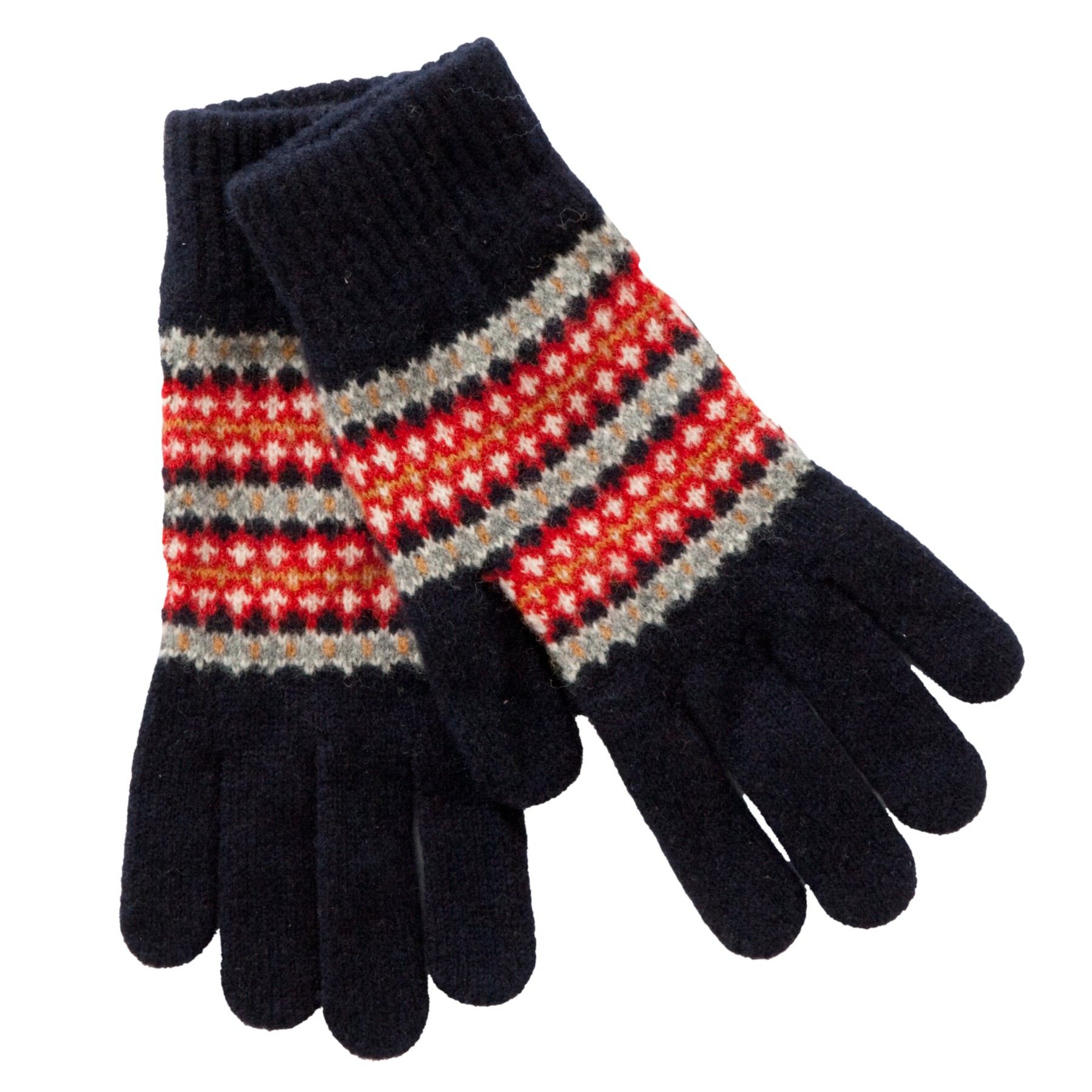 Barbour Dunkeld Fair Isle Lambswool Gloves in Navy (Blue) for Men Lyst